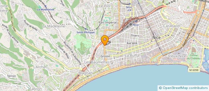 localisation de l'entreprise MADAME DAMARIS CACCIABUE  NICE