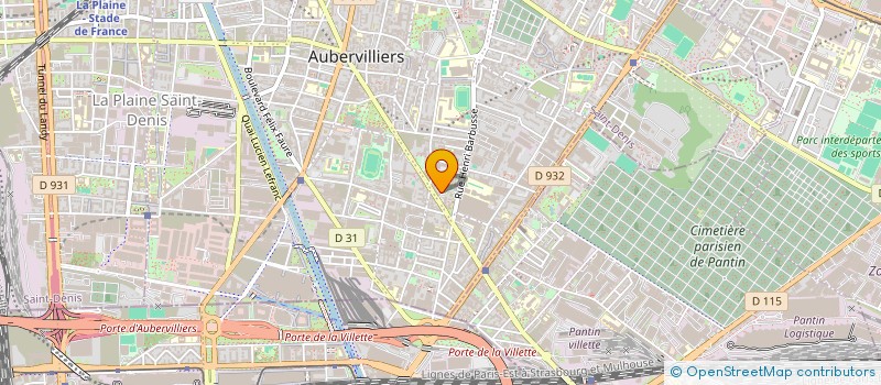 localisation de l'entreprise MADAME DAMBOU TIRAMAKAN  AUBERVILLIERS