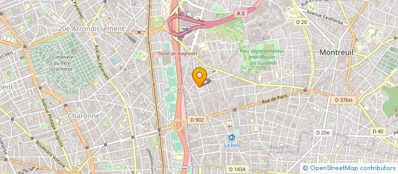 localisation de l'entreprise MADAME DANIELA PANTOJA DA CRUZ à BAGNOLET