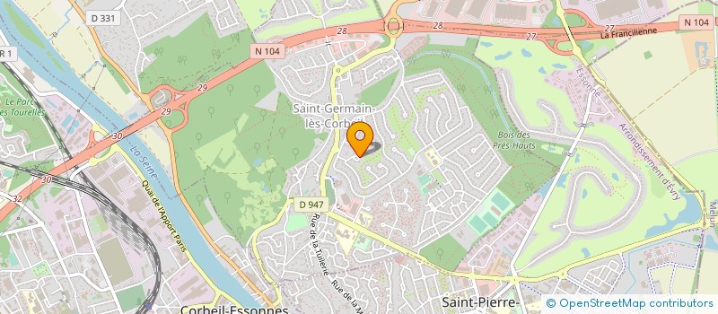 localisation de l'entreprise MADAME DANIELE BADER  SAINT-GERMAIN-LES-CORBEIL