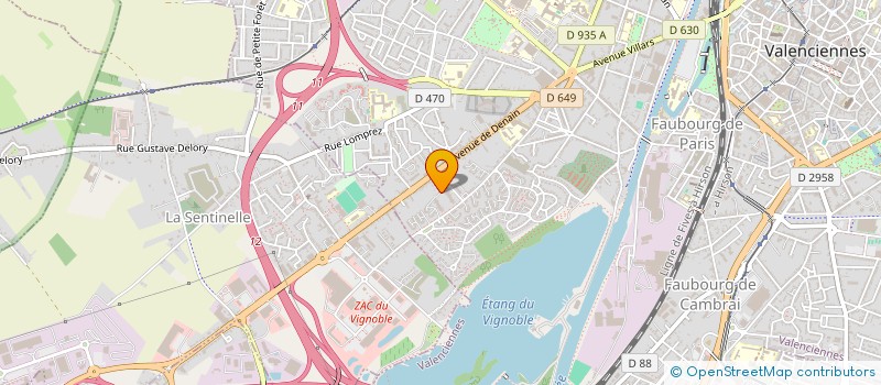 localisation de l'entreprise MADAME DANIELE BADER à VALENCIENNES