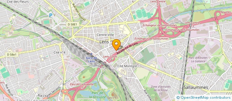 localisation de l'entreprise MADAME DANIELE BAGLAN  LENS