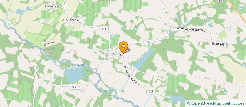 localisation de l'entreprise MADAME DANIELE BASSOU  MANCIET