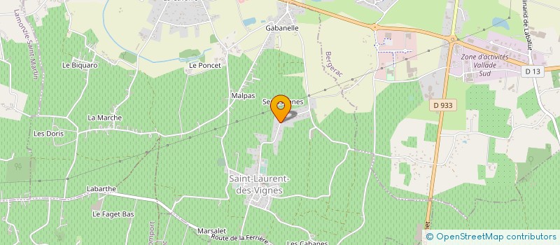 localisation de l'entreprise MADAME DANIELE BOISSERIE  SAINT-LAURENT-DES-VIGNES