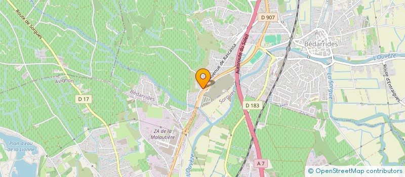 localisation de l'entreprise MADAME DANIELE BORRI  BEDARRIDES