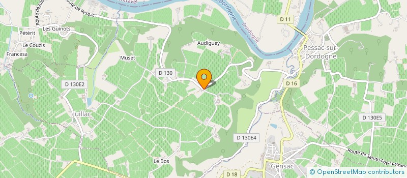 localisation de l'entreprise MADAME DANIELE BOURDAT  JUILLAC