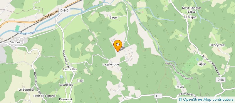 localisation de l'entreprise MADAME DANIELE CABAR  SAINT-FRONT-SUR-LEMANCE