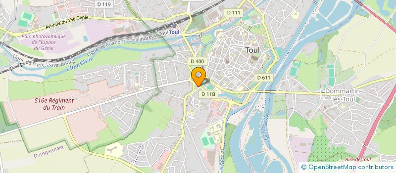 localisation de l'entreprise MADAME DANIELE CLEMENT  TOUL