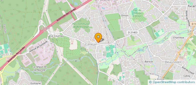 localisation de l'entreprise MADAME DANIELE COUTURIER  CANEJAN