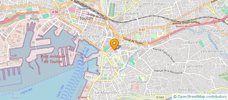 localisation de l'entreprise MADAME DANIELE DEFESCHE  TOULON