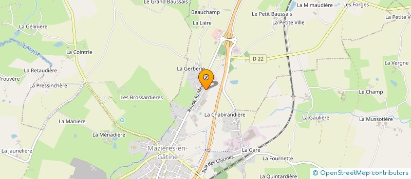 localisation de l'entreprise MADAME DANIELE GENY-POIDEVIN  MAZIERES-EN-GATINE