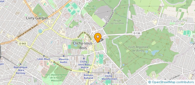 localisation de l'entreprise MADAME DANIELE GRIETTE à CLICHY-SOUS-BOIS