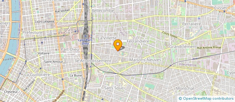 localisation de l'entreprise MADAME DANIELE JACQUET à LYON