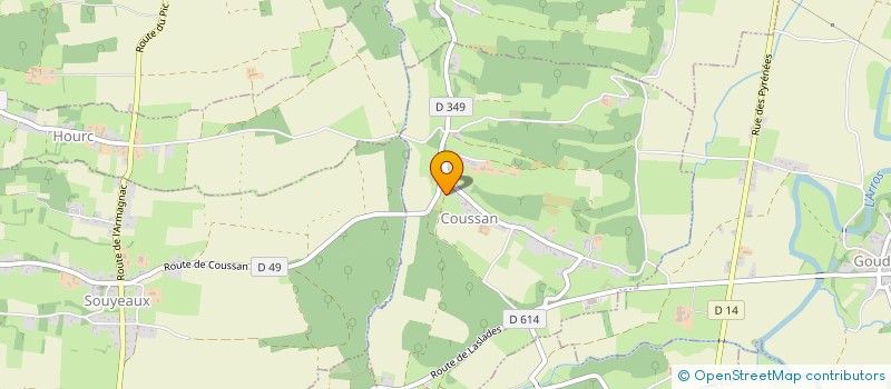 localisation de l'entreprise MADAME DANIELE LABORDE  COUSSAN