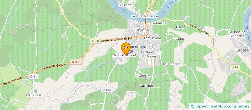 localisation de l'entreprise MADAME DANIELE LAIGUILLON  BRANNE