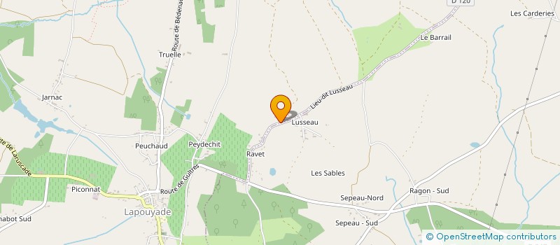 localisation de l'entreprise MADAME DANIELE LATOUCHE  LAPOUYADE