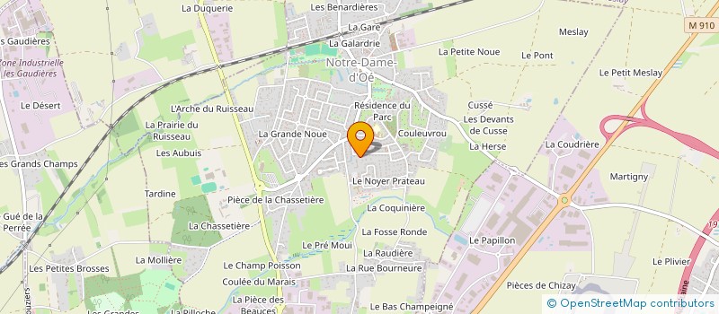 localisation de l'entreprise MADAME DANIELE PECULIER  NOTRE DAME D'OE