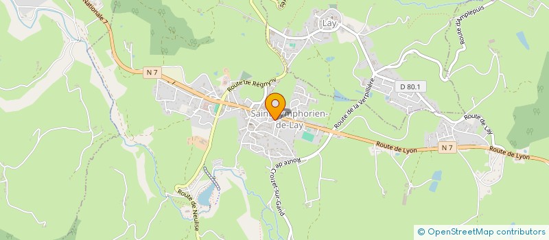 localisation de l'entreprise MADAME DANIELE POUTIGNAT  SAINT-SYMPHORIEN-DE-LAY