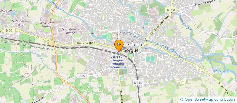 localisation de l'entreprise MADAME DANIELE VERSI à L'ISLE-SUR-LA-SORGUE