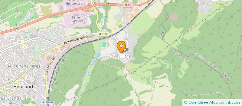 localisation de l'entreprise MADAME DANIELE VUILLEQUEZ  BREVILLIERS
