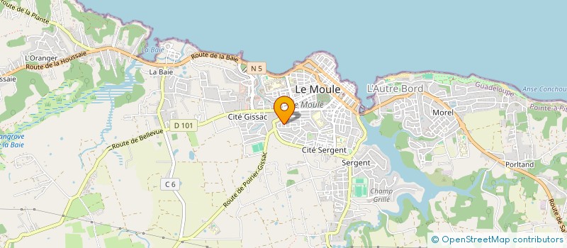 localisation de l'entreprise MADAME DANIELLA ROSEUS à LE MOULE