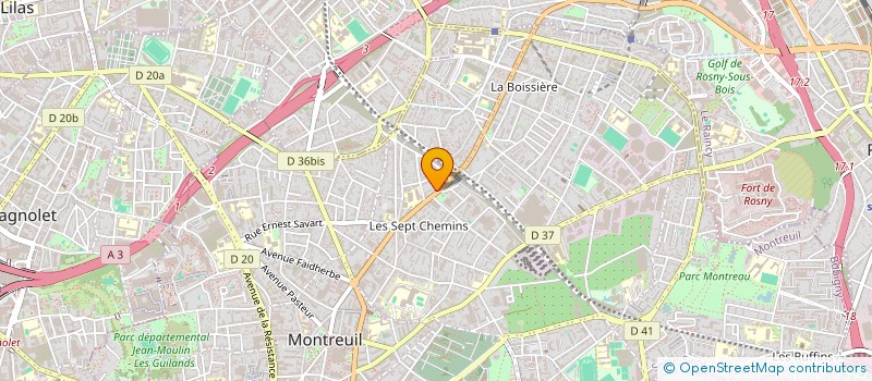 localisation de l'entreprise MADAME DANIELLE BASARA  MONTREUIL