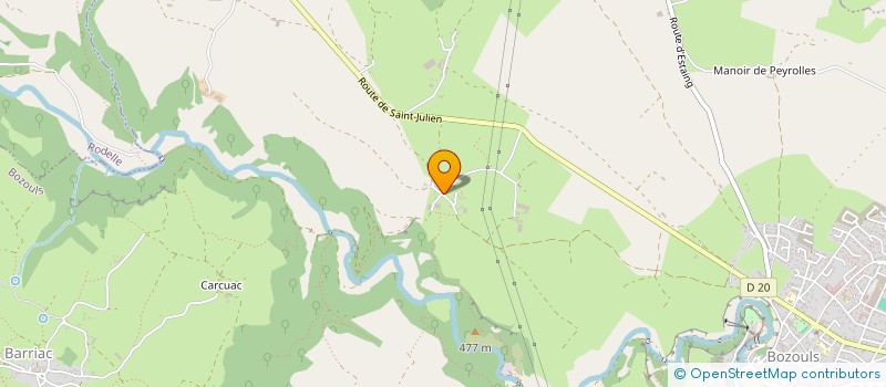 localisation de l'entreprise MADAME DANIELLE BAULES  BOZOULS