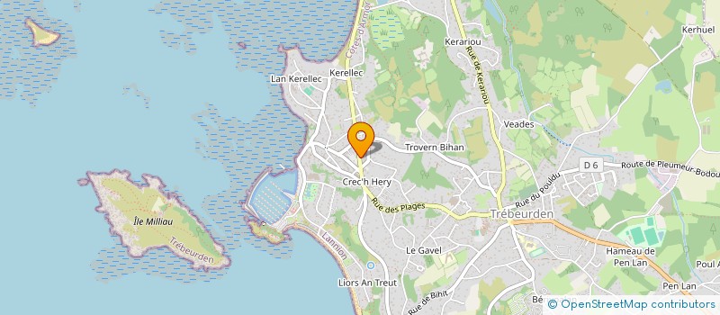 localisation de l'entreprise MADAME DANIELLE BIENVENU  TREBEURDEN