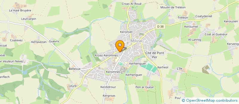 localisation de l'entreprise MADAME DANIELLE BROUDEUR  MILIZAC-GUIPRONVEL