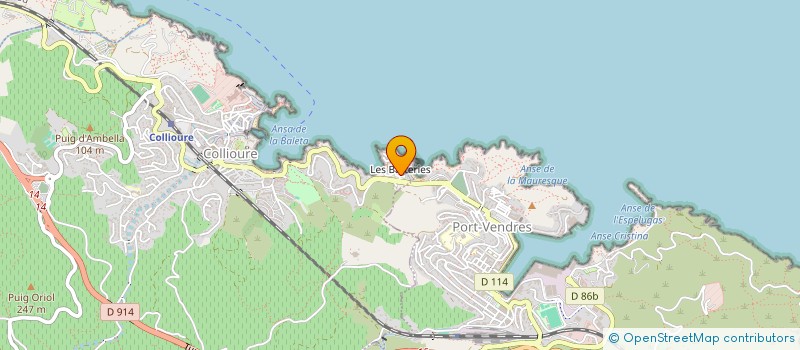 localisation de l'entreprise MADAME DANIELLE CARISEY  COLLIOURE