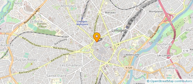 localisation de l'entreprise MADAME DANIELLE CHERY à LIMOGES