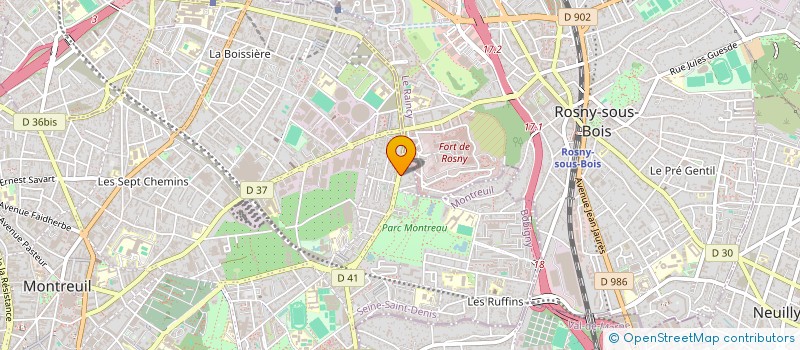 localisation de l'entreprise MADAME DANIELLE DEPREZ  MONTREUIL