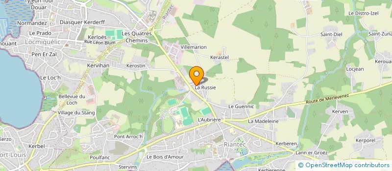 localisation de l'entreprise MADAME DANIELLE DEROUET à RIANTEC