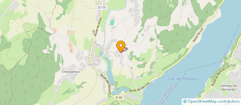 localisation de l'entreprise MADAME DANIELLE DUTREIGE  VILLAGES DU LAC DE PALADRU