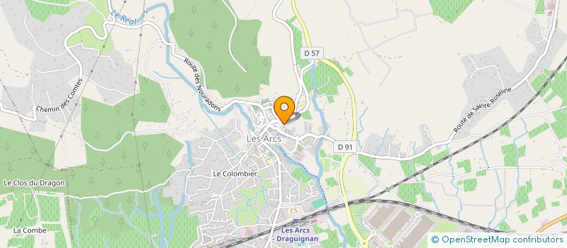 localisation de l'entreprise MADAME DANIELLE FERAUD  LES ARCS