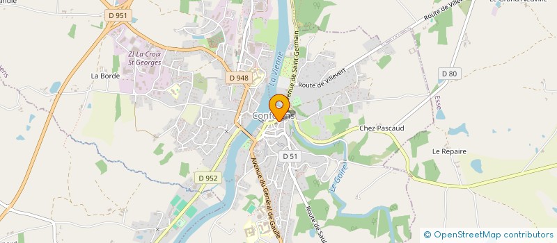 localisation de l'entreprise MADAME DANIELLE GERMANEAU  CONFOLENS