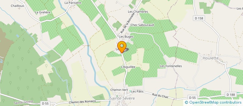 localisation de l'entreprise MADAME DANIELLE GUERIN à SAINTE-SEVERE