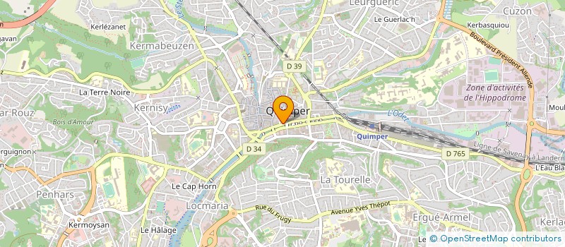 localisation de l'entreprise MADAME DANIELLE GUERNALEC  QUIMPER