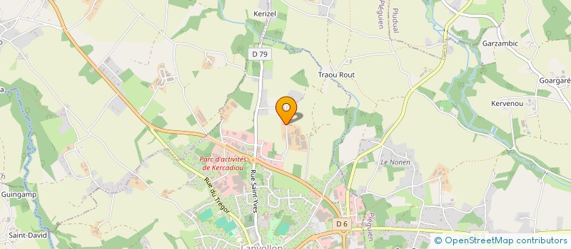 localisation de l'entreprise MADAME DANIELLE HERY  LANVOLLON