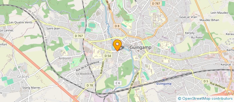 localisation de l'entreprise MADAME DANIELLE HUET  GUINGAMP