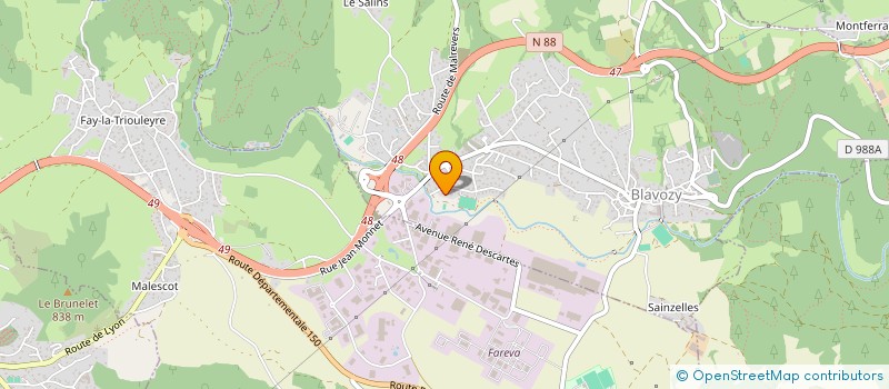 localisation de l'entreprise MADAME DANIELLE JOUBERT  BLAVOZY