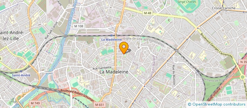 localisation de l'entreprise MADAME DANIELLE KOM YOUBI à LA MADELEINE