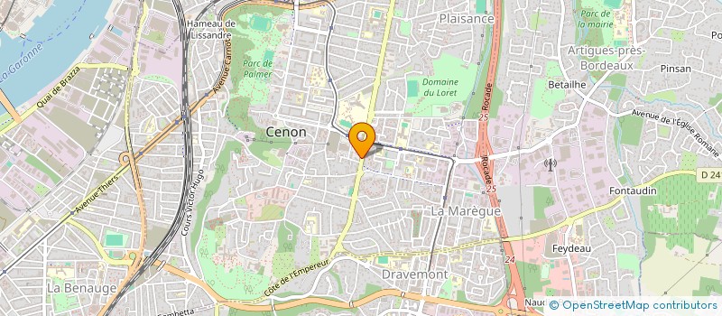 localisation de l'entreprise MADAME DANIELLE LAMAGNERE  CENON