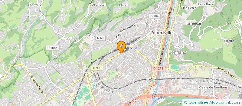 localisation de l'entreprise MADAME DANIELLE LASSIAZ  ALBERTVILLE