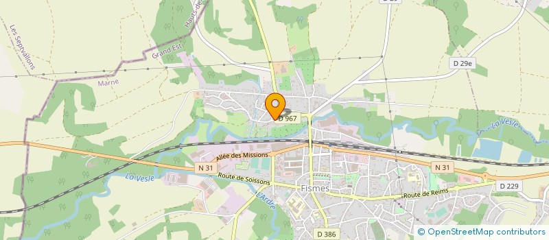 localisation de l'entreprise MADAME DANIELLE LESSER à FISMES