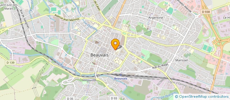 localisation de l'entreprise MADAME DANIELLE MAUROY  BEAUVAIS