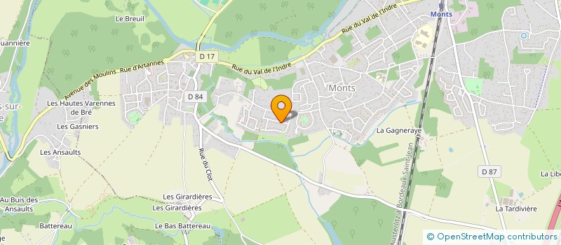 localisation de l'entreprise MADAME DANIELLE MILLET  MONTS