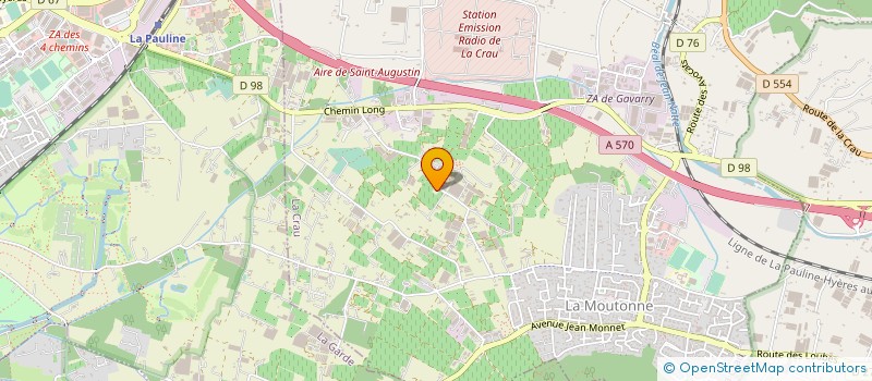 localisation de l'entreprise MADAME DANIELLE MOUTTET  LA CRAU