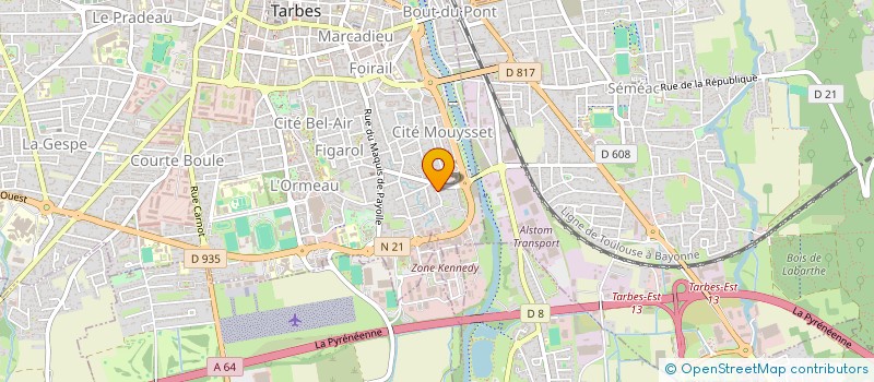 localisation de l'entreprise MADAME DANIELLE MULLER  TARBES