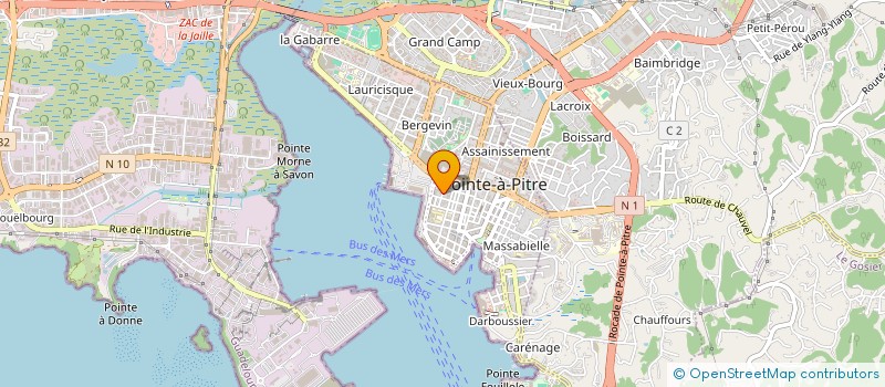 localisation de l'entreprise MADAME DANIELLE OSSEUX  POINTE A PITRE